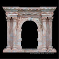 decorative natural  red marble fireplace surround,marble stone fireplace